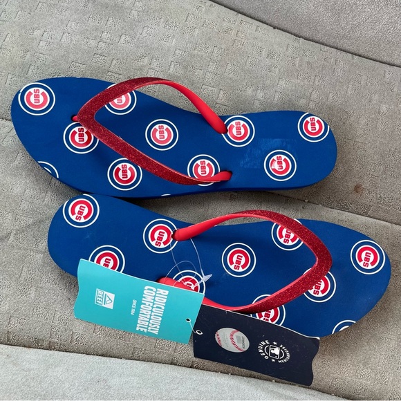 Chicago Cubs REEF Women's Stargazer Flip Flops NWT - Picture 3 of 11